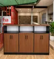 6-Door Credenza Filing Cabinet - Brown Wood - 5