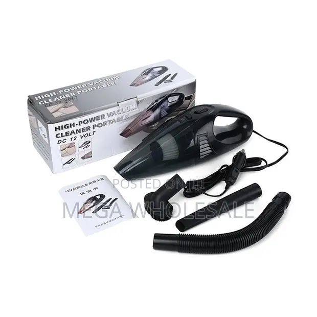 Portable Handheld Car Vacuum Cleaner with Brush Attachment - 1