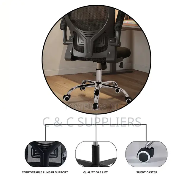Staff Mesh Chair with Flip Armrest - 1