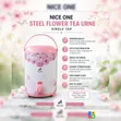 Nice One Steel Flower Tea Urn - 9.5L Kisambazaji cha Vinywaji Moto - 2