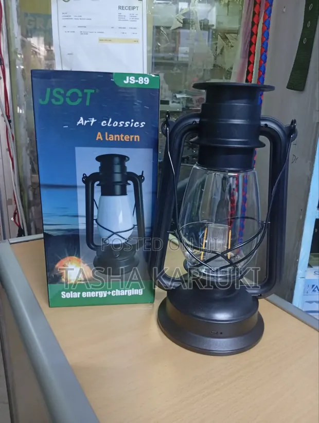 Multi-Purpose Solar Rechargeable Lantern with Bright LED - 1