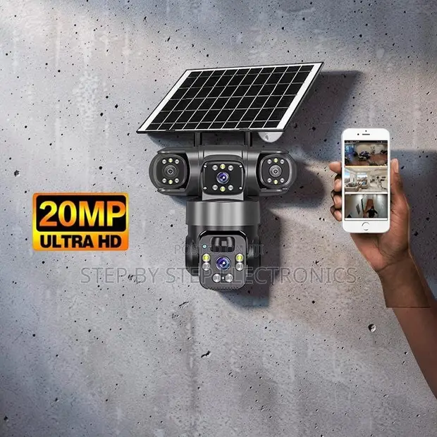 Kamera ya Usalama ya Solar PTZ ya Lenzi 3 ya 20MP 4K - 1