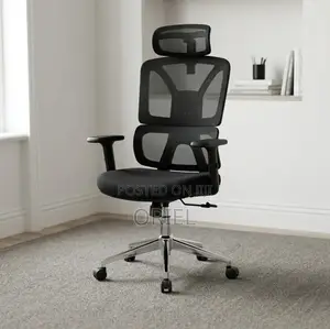 High-Back Adjustable Ergonomic Office Chair - Black
