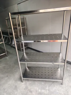 Rafu ya Jikoni ya Chuma cha Kutoboa ya Ngazi 4