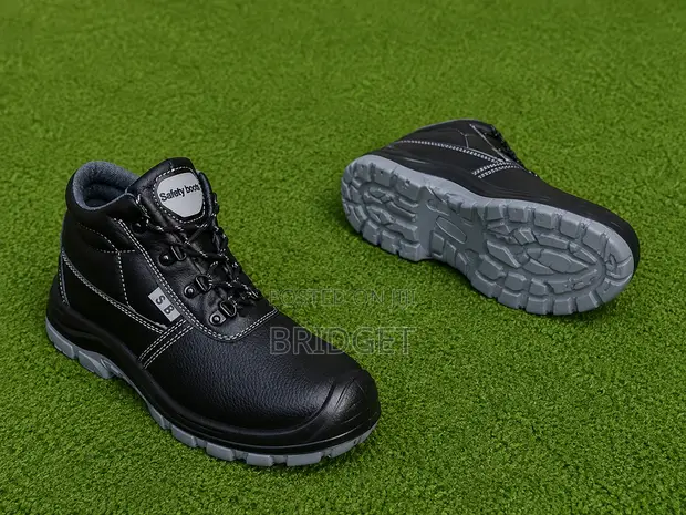 Men's Faux Leather Safety Boots - 1