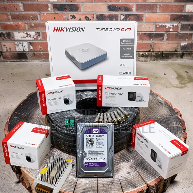 Mfumo Kamili wa Kamera 4 za CCTV za Hikvision 1080P - 1