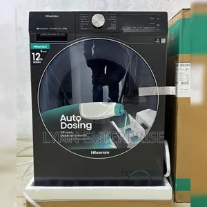 Hisense Mashine ya Kufulia Mbele 12kg/8kg