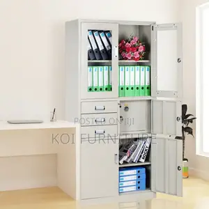 KOI Steel Office Cabinet - Two Doors