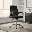 Mid Backrest Black Ergonomic Mesh Office Chair - 2