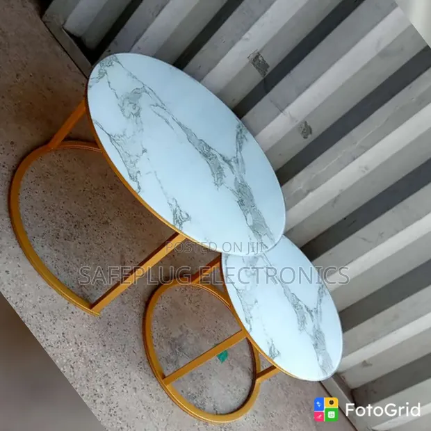 2-in-1 Glass Effect Nesting Coffee Table Set - 1