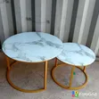 Modern 2-Piece Glass Effect Coffee Tables - Nesting Set - 2