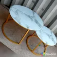 2-in-1 Glass Look Coffee Table - Nesting Set - 2