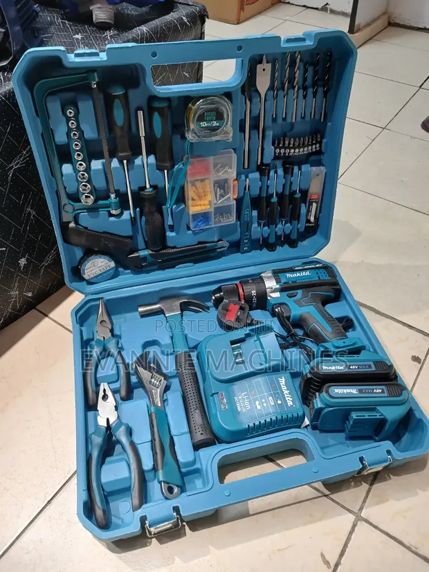 Makita Cordless Impact Drill Toolset - Mpya Kabisa - 1