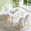 4-Seater White Eames Dining Set - 2