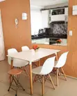4-Seater White Eames Dining Set - 5
