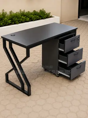 Modern Computer Desk with Mobile Storage Cabinet