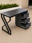 Modern Computer Desk with Mobile Storage Cabinet - 2