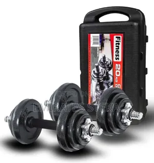 20kg Adjustable Dumbbell & Barbell Weight Set with Case