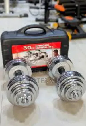 Bodyfit Chrome Adjustable Dumbbell Set 30KG