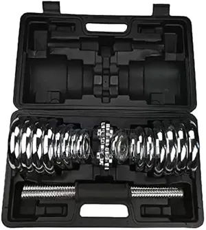 Bodyfit Adjustable Chrome Dumbbells 30kg