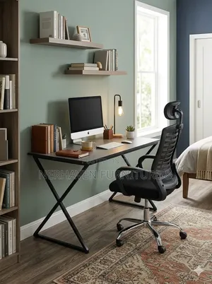 Metallic Desk and Chair Set - Strong, Modern, Stylish