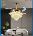 Luxury Retractable LED Ceiling Fan Chandelier - 2
