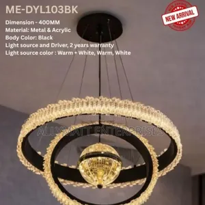 Mwanga wa Chandelier wa Pete za Kioo za LED za Kisasa