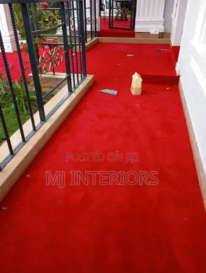 Premium Red Wall-to-Wall Carpet - Soft & Durable