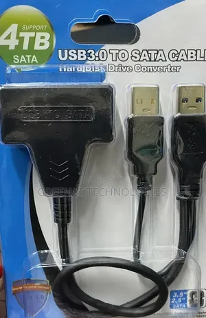 USB 3.0 to SATA Cable with Power - 4TB Support