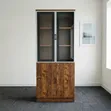 Wooden Office Cabinet with Glass Doors - 2