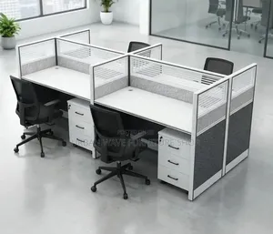 4-Way Office Workstation Desk