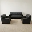 Sofa Set Nyeusi ya Vyakula 5 vya Ofisi ya Mtendaji - 2
