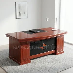 Executive Wooden Managerial Desk with Drawers
