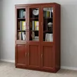 Office Cabinet - 6 Door Wooden Bookcase with Glass Display - 2