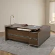Modern Executive Managerial Office Desk with Storage - 1