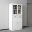 4-Door Office Storage Cabinet with Glass Doors - 2