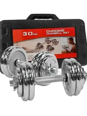 Bodyfit 30kg Chrome Dumbbell Set na Case