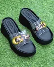 Sandals za Wedge za Coach za Wanawake - Chapa ya Chui & Mkanda wa Uwazi - 3