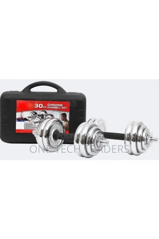 Chrome Dumbbell Set - 30kg - 1