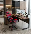 Kiti cha Mchezo cha Rangi Nyekundu cha Ergonomic cha Mtindo wa Mashindano - Kipya Kabisa - 1
