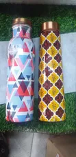 1 Litre Printed Copper Water Bottle - 1