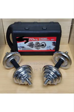 Set ya Dumbbell za Chrome 20kg na Kisanduku