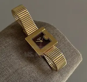 Ladies Vintage-Inspired Gold Square Watch