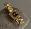 Ladies Vintage-Inspired Gold Square Watch - 1