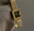 Ladies Vintage-Inspired Gold Square Watch - 4