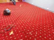 Red Wall to Wall Carpets na Maua ya Diamond - 1