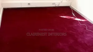 Wall-to-Wall Carpets: Red & Maroon, Easy Install