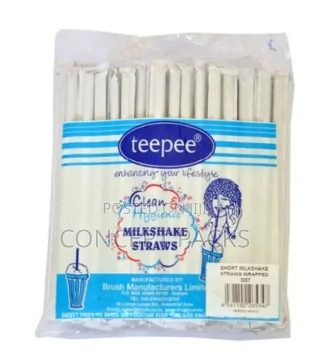 15pkts Teepee Clean Hygienic Milkshake Straws - 1