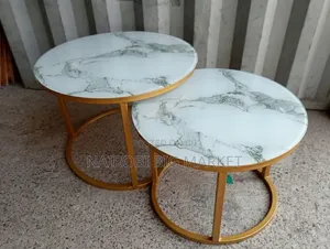 Marble Nesting Coffee Table - White