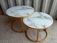 Marble Nesting Coffee Table - White - 1